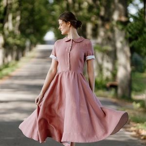 Petal Son de flor linen dress